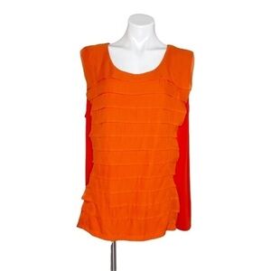 Seventh Avenue Orange Top Blouse Size 2X